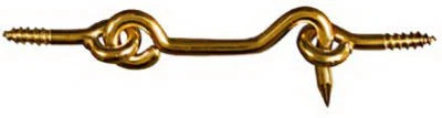 Hook & Eye, Solid Brass, 2-1/2 In.