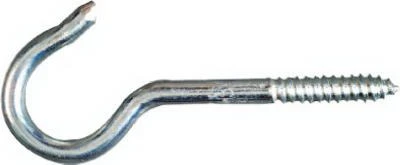 Ceiling Hook, Zinc, #3, 4-1/8 In.