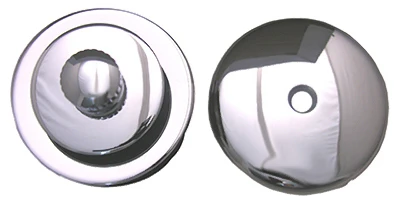 LARSEN Lift and Lock Stopper With Overflow Plate Bathtub Trim Kit