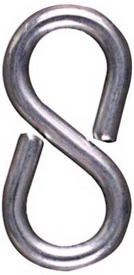 Closed S Hook, Steel, 1-1/4 In., #811, 5-Pk.