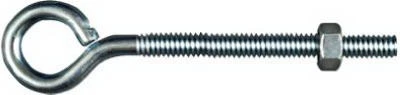 Eye Bolt, Zinc, 1/4 x 4 In.