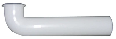 Flanged Ell, White PVC, 1-1/2 x 15 In.