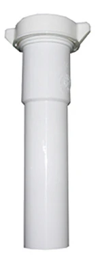 Lavatory/Kitchen Drain Extension Tube, White PVC, 12 In.