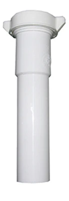 LARSEN Lavatory Drain Extension, White PVC, 1-1/4-In. Tube x 12-In.