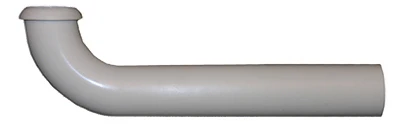PVC Pipe Fitting, P-Trap Drain Ell, White, 1-1/4 In. OD x 7 In.