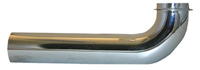 Pipe Fitting, Kitchen Drain P-Trap Ell, Chrome-Plated Brass, 1-1/2 In. OD x 7 In.