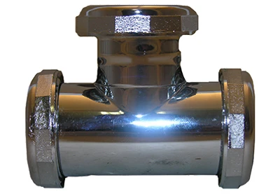 LARSEN Pipe Fitting, Tube Slip Tee, Chrome-Finished Brass, 1.5-In.