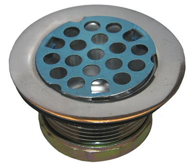 Sink Strainer, Chrome, 2 In. Drain Opening x 1-1/2 In.