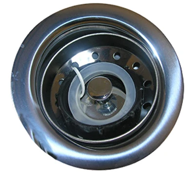 LARSEN Kitchen Sink Strainer, Plastic Body with Chrome Finish