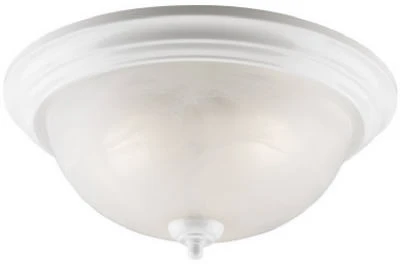 3-Light Flush Mount Ceiling White Fixture