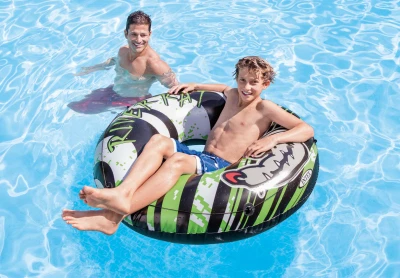 River Rat Rafting Tube, 47 Inch Diameter, Durable Inflatable Water Raft