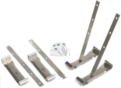 Roof Hanger With Bracket, Mill Finish Aluminum, 5 In., 4-Pk.