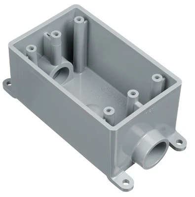 Single Gang PVC Field Service Continuous Box, 1/2 In.