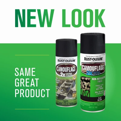 Camouflage 2x Ultra Cover 12 Oz. Flat Black Spray Paint