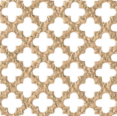 Aluminum Sheet, Decorative Gold Cloverleaf, .020 x 24 x 36 In.
