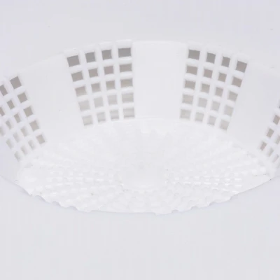 Hair Snare Catcher, Rubber, White - Fits Most Sinks, Tubs & Showers