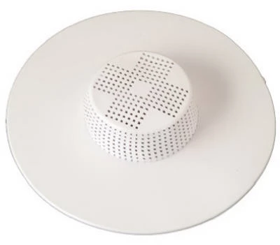 Hair Snare Catcher, Rubber, White - Fits Most Sinks, Tubs & Showers