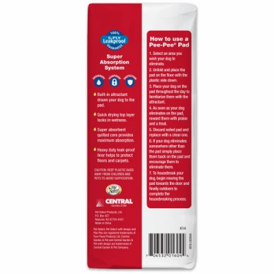 Pet Select Standard Pee-Pee Pads for Dogs and Puppies 22 by 22 Inches 14 Count