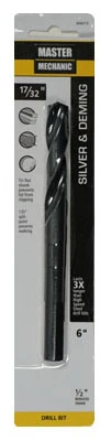 17/32 X 6-inch Silver & Deming Black Oxide Drill Bit - High Speed Steel