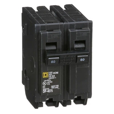 Homeline 60 Amp Double Pole Circuit Breaker for Residential Electrical Panels