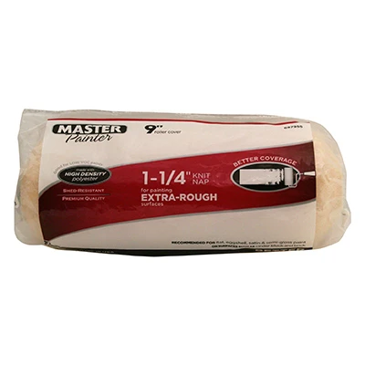 Premium Paint Roller Cover 9 Inch by 1 and 1 Quarter Inch Nap for Smooth and Semi-Smooth Surfaces
