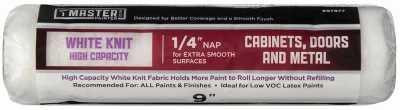 Premium Paint Roller Cover 9 Inch by 1 Quarter Inch Nap for Smooth and Semi-Smooth Surfaces