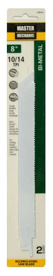 Reciprocating Saw Blades, 8 In., 10/14-TPI, Bi-Metal/Cobalt, 2-Pk.