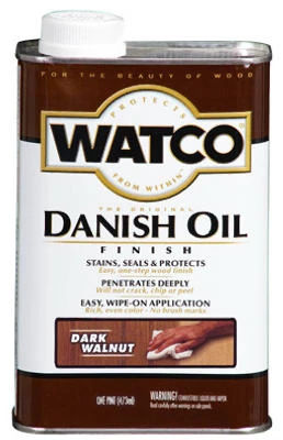 Danish Oil Wood Finish, Dark Walnut, 1-Pt.