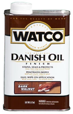 Danish Oil Wood Finish, Dark Walnut, 1-Qt.
