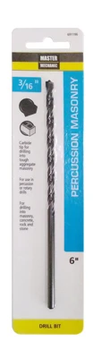 3/16 X 6-inch Percussion Masonry Drill Bit - Carbide Tipped