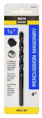 1/4 X 4-inch Percussion Masonry Drill Bit - Carbide Tipped