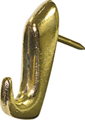 Push Pin Hangers, Brass, 5-Pk.