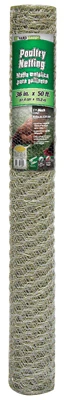 Galvanized Poultry Netting, 1 In. Mesh, 36 In. x 50 Ft.