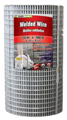 Galvanized Welded Wire Fence, 1 X 1/2-inch Mesh, 16-gauge, 24-inch X 100-feet
