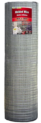Galvanized Welded Wire Fence, 1 x 1/2-In. Mesh, 16-Ga., 48-In. x 100-Ft.