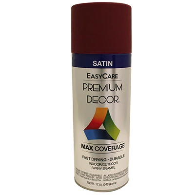Premium Decor Spray Paint, Burgundy Satin, 12 oz.