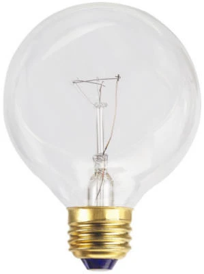 Vanity Globe Light Bulb, Clear, 25-Watts