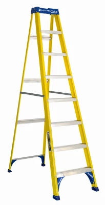 8-Ft. Step Ladder, Fiberglass, Type I, 250-Lb. Duty Rating