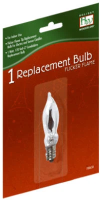 C7 Christmas Candle Replacement Bulb, Flicker Flame, Model 1081-88