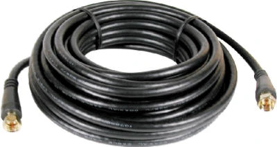 RG6 Coaxial Cable With F Connectors, Black, 25 Ft.