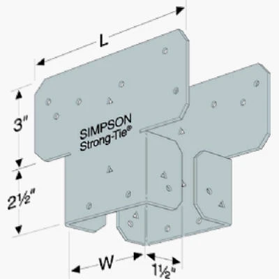 Twin Post Cap Z-Max, Galvanized Steel, 4 x 4 In.
