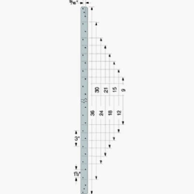 Strap Tie Connector, 20 Gauge Steel, 12 In.