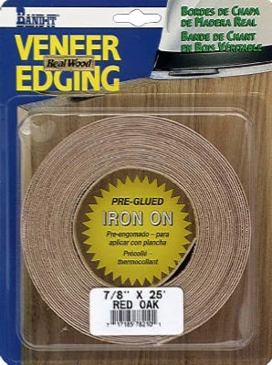 Cherry Real Wood Veneer Iron-on Edgebanding, 7/8 In. x 25 Ft.