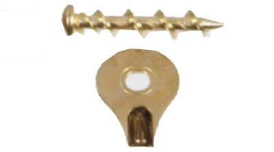 Wall Dog Hanger, Brass, 10-Pk.
