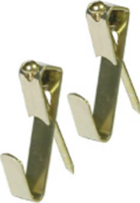 Brass Picture Hangers,  20-Lb, 50-Pk.