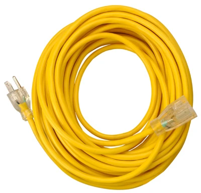 Outdoor Extension Cord, Contractor Grade, Yellow Polar Solar, 14/3 SJEOW, 25 Ft.