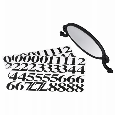 Reflective Address Number Plaque, Black Plastic, Durable Outdoor Sign