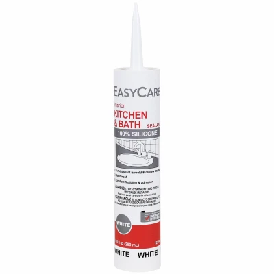 Kitchen & Bath Silicone Sealant, White, 9.8-oz.