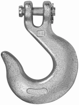 Clevis Slip Hook, Zinc Plated, 3/8 In.