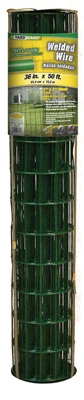 Welded Wire Fence, Green PVC Coated, 2 x 3-In. Mesh, 36-In. x 50-Ft.